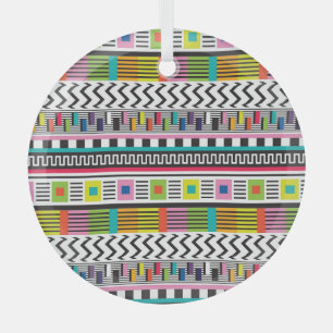 Adorno De Cristal Líneas Geométricas Brillantes: Resumen Sin Marea.