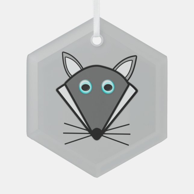 Adorno De Cristal Lobo de Halloween (Anverso)