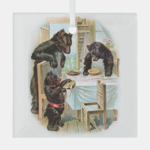 Adorno De Cristal Los tres osos