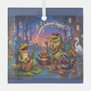Adorno De Cristal Louisiana Bayou Critter Band - ¡Bayou querido!