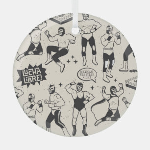 Adorno De Cristal Lucha libre: patrón de lucha mexicana