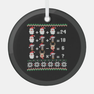 Adorno De Cristal Maestros Navidades de matemáticas GREYHOUND