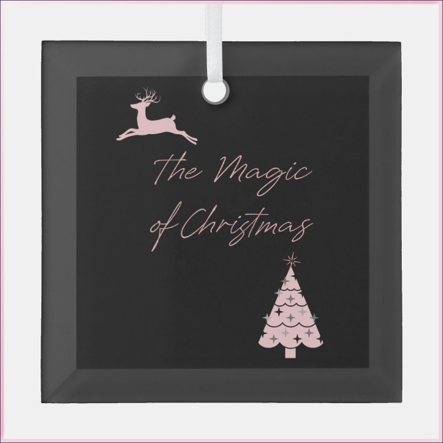 Adorno De Cristal Magia de renos y árboles Navidades (Subido por el creador)