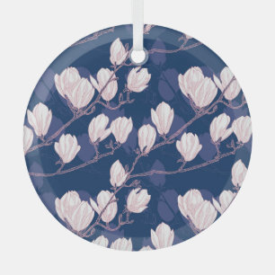Adorno De Cristal Magnolia Elegance: El florecimiento de la primaver