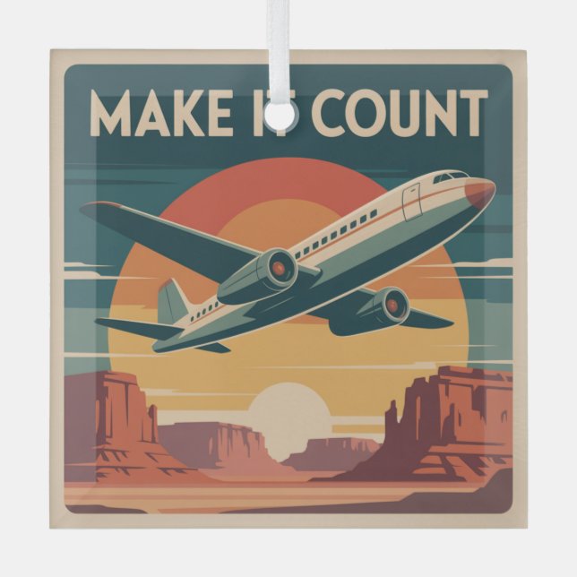 Adorno De Cristal Make It Count (Anverso)