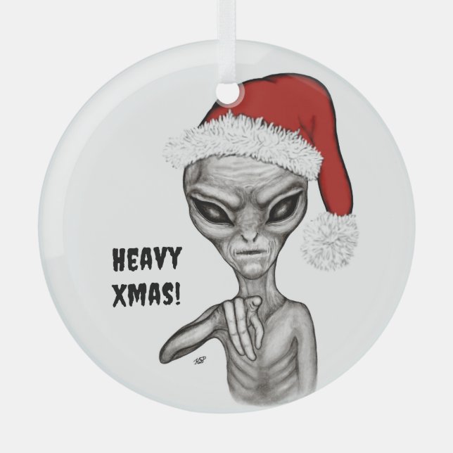 Adorno De Cristal Mal Alien , Pesada Navidad ! (Anverso)