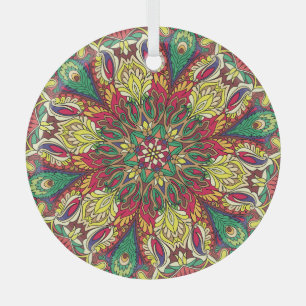 Adorno De Cristal Mandala Bandana: Diseño inmaculado.