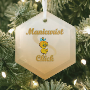 Adorno De Cristal Manicurista Chick