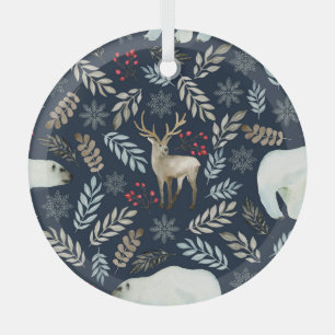 Adorno De Cristal Mano de oso de ciervo de color de agua