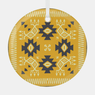 Adorno De Cristal Mantequilla cuadrada, batik floral paisley.