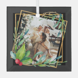Adorno De Cristal Marco fotográfico personalizado para navidades
