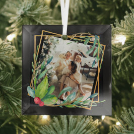 Adorno De Cristal Marco fotográfico personalizado para navidades
