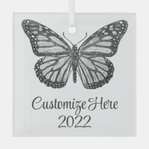 Adorno De Cristal Mariposa monarca