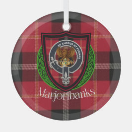 Adorno De Cristal Marjoribanks Scottish Clan Tartan & Crest