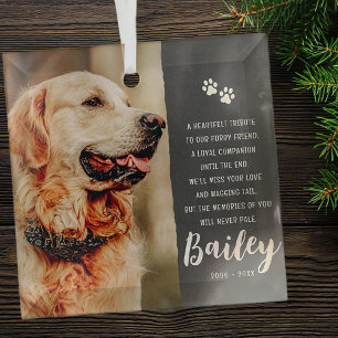 Adorno De Cristal Mascota Memorial Remembernation Poem Modern Simple