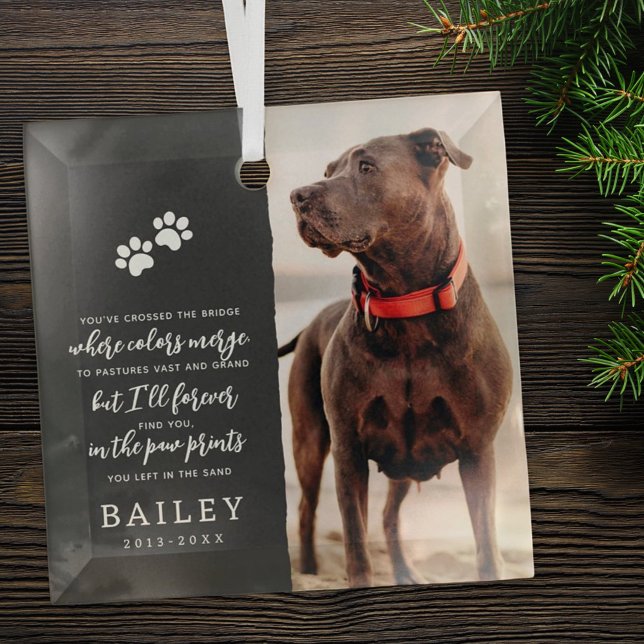 Adorno De Cristal Mascota Memorial Simple Moda Moderna Foto de poema (Subido por el creador)