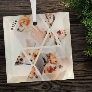 Adorno De Cristal Mascotas Formas modernas Geométricas 8 Collage Pho