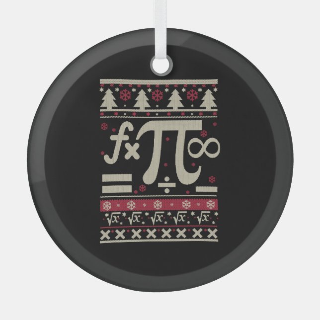 Adorno De Cristal Math Ugly Navidades (Anverso)