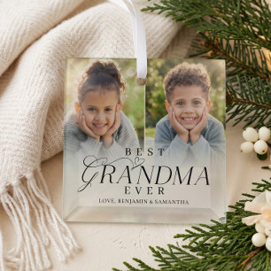 Adorno De Cristal Mejor Abuela del Mundo Regalo Personalizado de Col