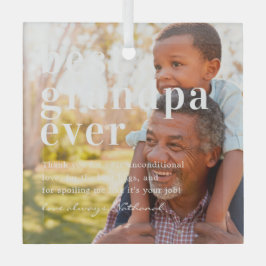 Adorno De Cristal Mejor abuelo jamás | Oferta y regalo fotográfico