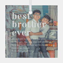 Adorno De Cristal Mejor Hermano | Oferta y regalo fotográfico