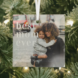 Adorno De Cristal Mejor Mamá del Mundo | Regalo de Cita y Foto