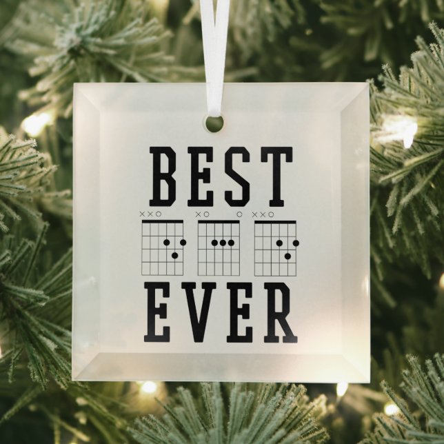 Adorno De Cristal Mejor padre de guitarra nunca | Regalo del día del (in situ)