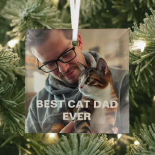 Adorno De Cristal Mejor papá gato de todos los tiempos – Diseño de f