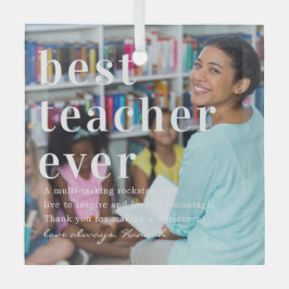 Adorno De Cristal Mejor Profesor de la Historia | Oferta y regalo fo