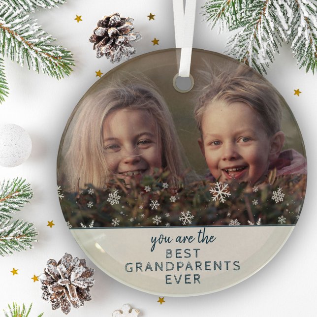 Adorno De Cristal Mejores Abuelos Snowflakes Keepsake Photo (Subido por el creador)