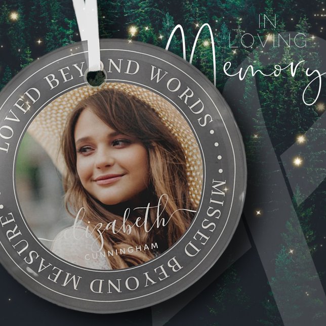 Adorno De Cristal Memorial amado más allá de las palabras Elegante f (Subido por el creador)