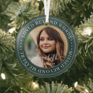 Adorno De Cristal Memorial amado más allá de las palabras Moda elega