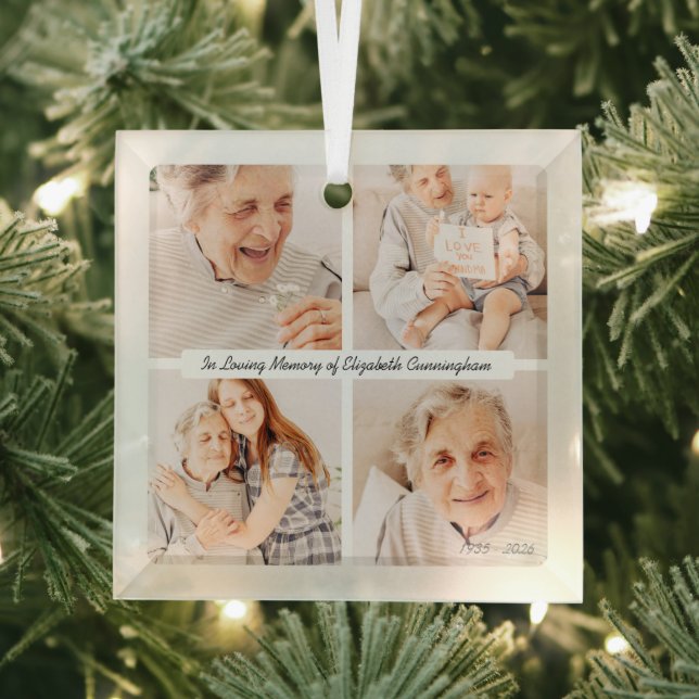 Adorno De Cristal Memorial de memoria moderno elegante 4 fotos (in situ)