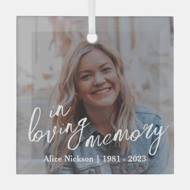 Adorno De Cristal Memorial de Moments (Anverso)