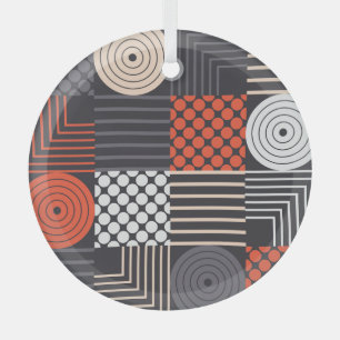 Adorno De Cristal Memphis Magic: Geometric Banner Fun