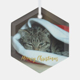 Adorno De Cristal Meowy Navidades Cat