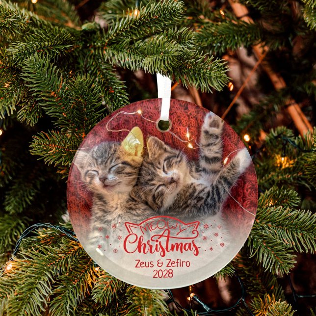 Adorno De Cristal Meowy Navidades dos imágenes diversión del amante  (Subido por el creador)