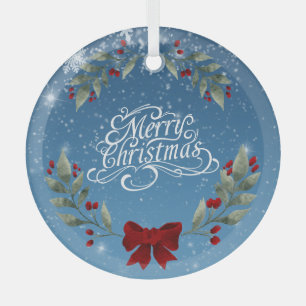 Adorno De Cristal Merry Christmas Bible Verse
