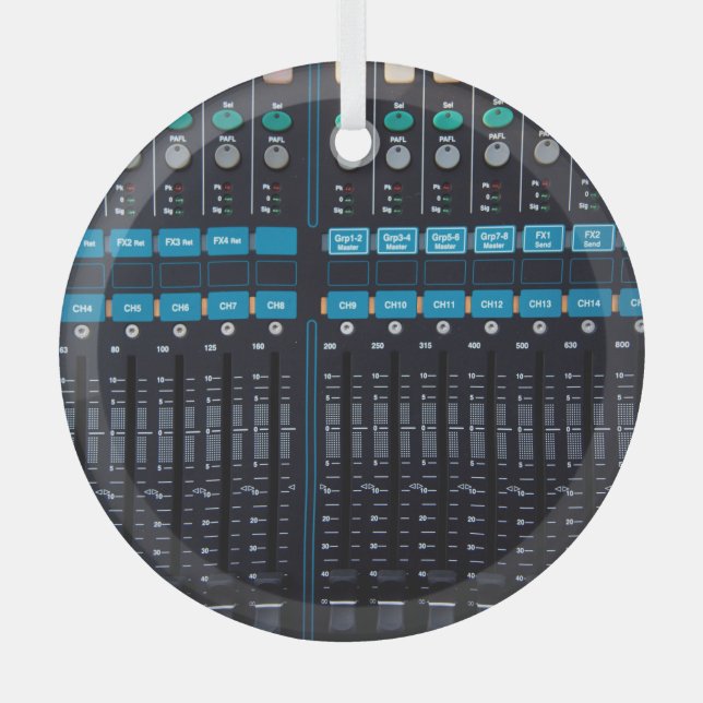 Adorno De Cristal Mezclador de sonido, equipo de tecnología de sonid (Anverso)
