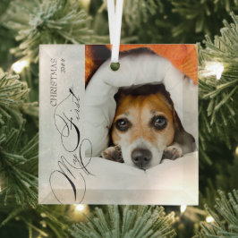 Adorno De Cristal Mi primer guión de Navidad foto vertical copo de n