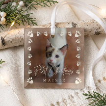 Mi Primera Navidad Foto Personalizada de Gato Masc
