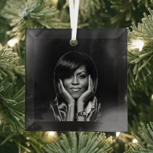 ADORNO DE CRISTAL MICHELLE OBAMA (in situ)