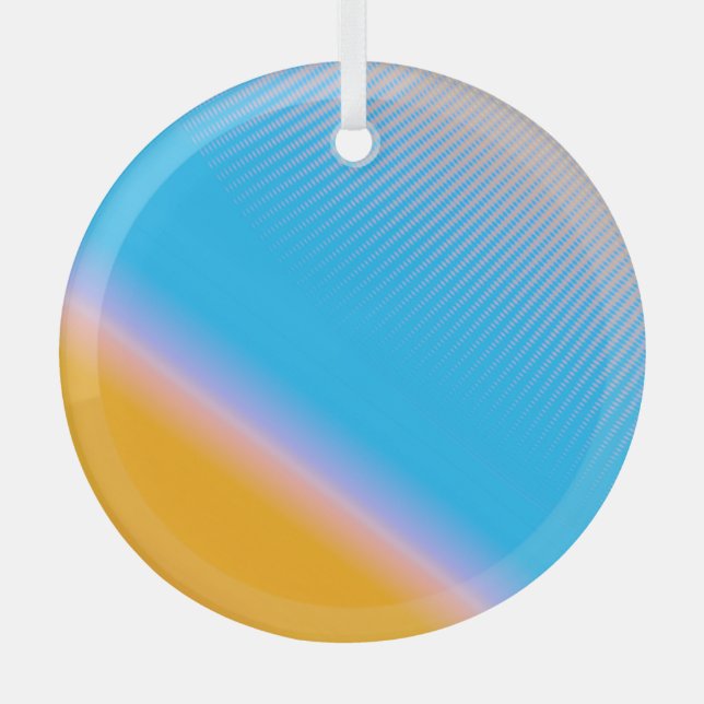 Adorno De Cristal Misterio del Gradiente: Arte Abstracto Borroso. (Anverso)