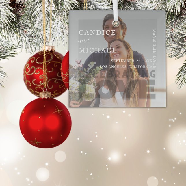 Adorno De Cristal Moderno Boda Elegante De Fotografía En Blanco Y Ne (Subido por el creador)