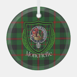 Adorno De Cristal Moncrieffe Scottish Clan Tartan & Crest