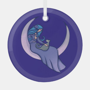 Adorno De Cristal Moon Witch MoonChild Pagan Wicca Art