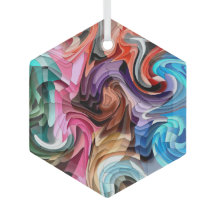 Mosaic Suncatcher con mosaico de diseño fluido de 