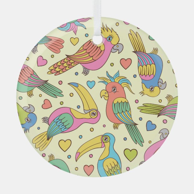 Adorno De Cristal Mosaico geométrico vibrante: moderno sin foco (Anverso)