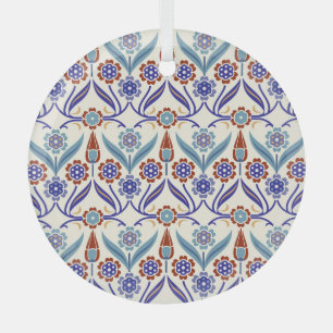 Adorno De Cristal Mosaico turco: Colorido patrón sin foco