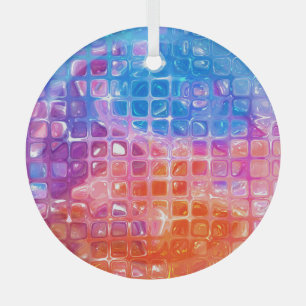 Adorno De Cristal Mosaico vibrante: fondo abstracto multicolor